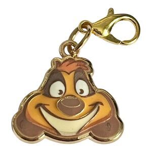 Vtg Disney Lion King Timon Clip on Charm Zipper Pull Bag Charm Enamel Gold Tone